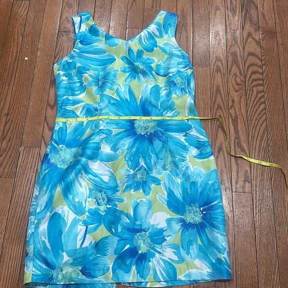 Expressions Blue Sleeveless Scoop Neck Sundress - Picture 1 of 16